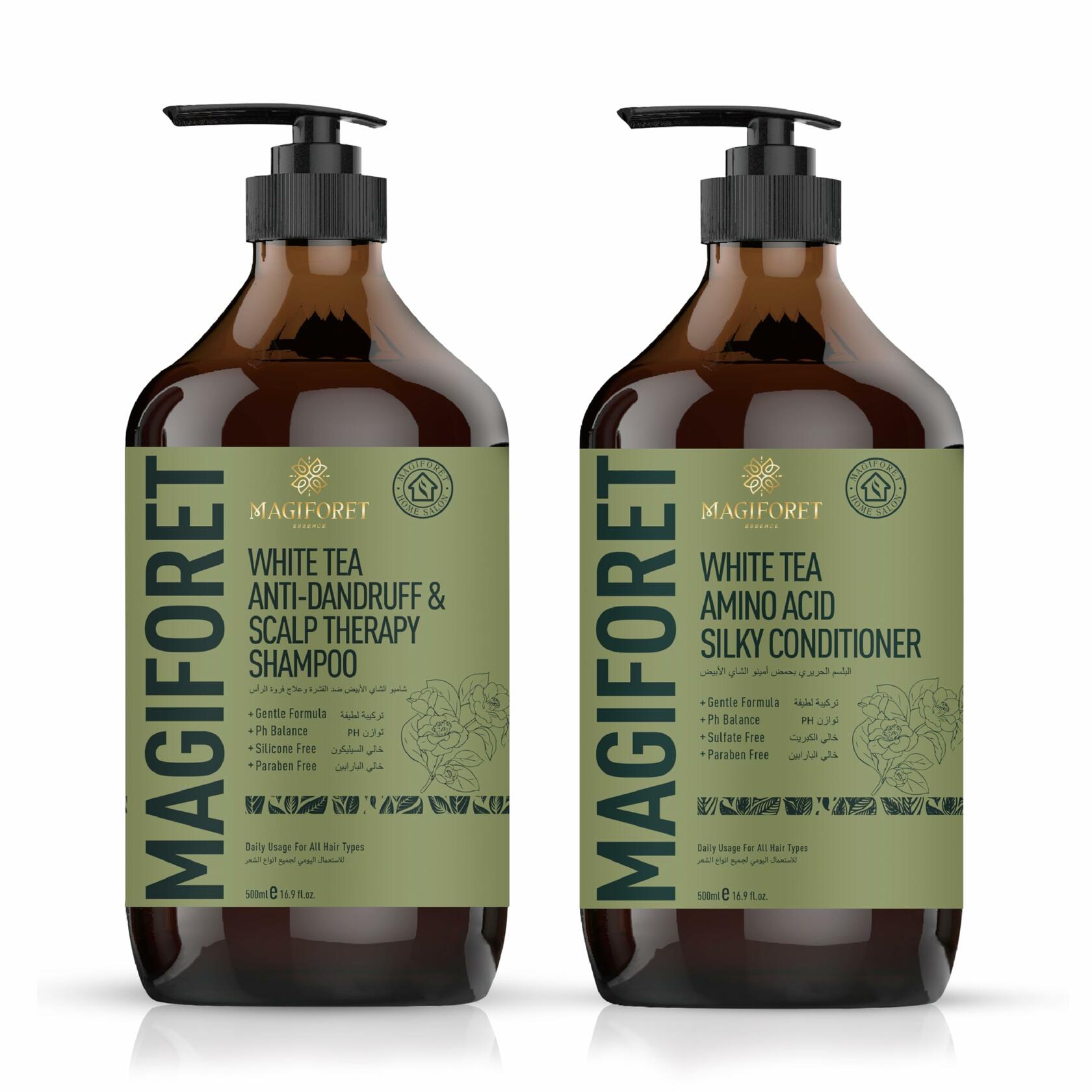 MagiForet Anti-Dandruff Shampoo & Conditioner Set 2x500ml Dry Flaky Scalp